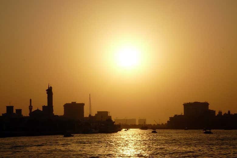 Dubai Creek at sunset