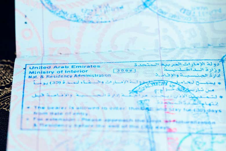The entry visa for the United Arab Emirates